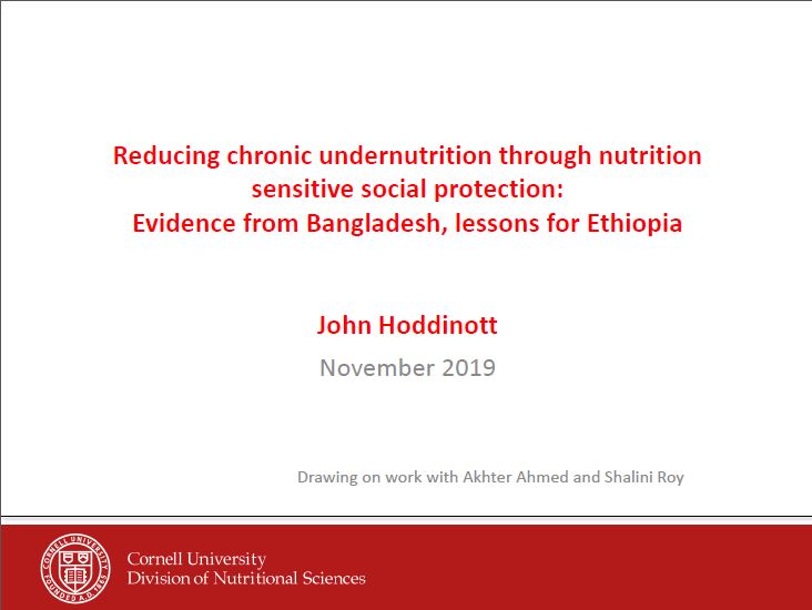 NIPN Seminar Nov 2019 Hoddinott Cornell Nutrition Sensitive Social Protection